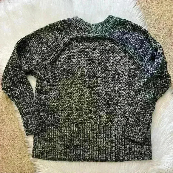 Universal Thread Blue White Heathered Basket Weave Sweater Large - Picture 4 of 4